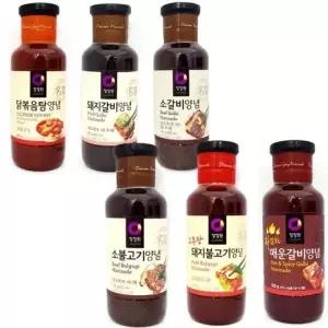 불고기 갈비양념 닭볶음탕양념 고추장