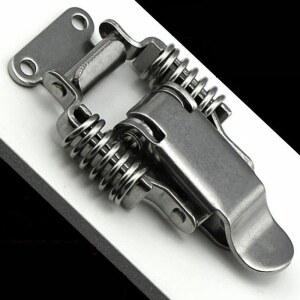스테인레스 스틸 이중 스프링 버클 나무 상자 도구 헤비 듀티 장치 구멍 전기 기계 액세서리
