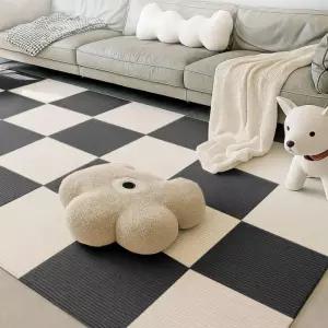 타일 카페트 12장 1세트 거실 사무실 셀프 인테리어 바닥 깔끔한 매트 층간소음방지