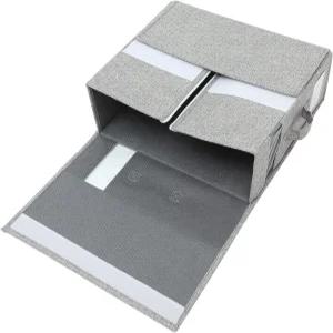 옷장 및 침대 밑 사용을 위한 창문 패브릭 시트 담요 보관 용기가 있는 접이식 침구 정리함 세트 베개를