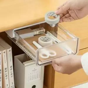 부착식 서랍형 무타공 플라스틱 공간활용 책상 정리함 서랍