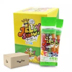 키즈웰 젤리스트로우 1540g 77g 20개입 1박스 6개 구성 대용량 아이들 여름 간식