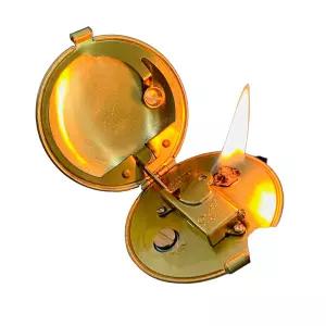 등유 라이터 오픈 커버 부싯돌 선물용 구리 야외용 점화