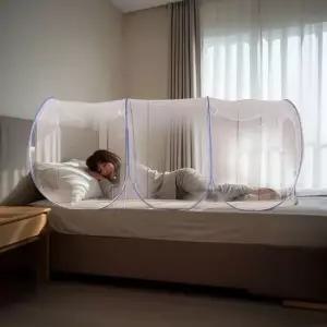 원터치 침대 모기장 캠핑 모기퇴치 휴대용 방충망