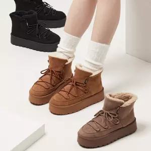 스노에 윈터 부츠워커 커플 여성 방한 퍼부츠 숏부츠 숏털 숏퍼 겨울 부츠