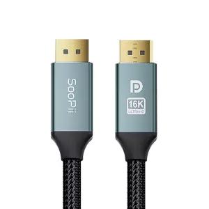 Soopii VESA 16K DP to 2.1 케이블 DP80 1m광연결 광연장 HDMI변환 HDMI HDMI영상 HDMI선 영상 하이브리드