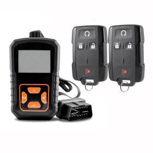 GMC 시에라 쉐보레 실버라도 1500 2500 2015 3500 2014 2016 2017 2018 캐니언 콜로라도 2015-2021 키리스 엔트리 차량 키(OBD 툴 포함) 교체용 2PCS