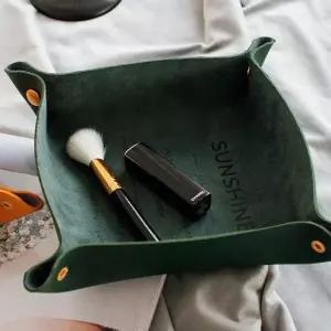 오거나이저 화장품 트레이 미니 가죽 화장대 소품 정리 수납함