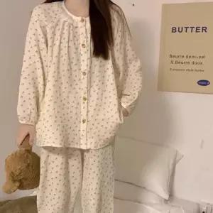 [라일리여성언더웨어] Rly 봄 귀여운 학생 간절기 긴팔 상하의 세트 파자마