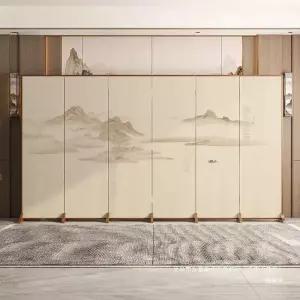 추석 병풍 차례상 수묵화 소형 칸막이 산수화 매난국죽 제사용 인테리어 장식 납골당 종이