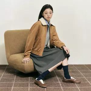 [백화점정품] 빈폴 인조스웨이드 무스탕 고급스러운 여성용 가을겨울 따뜻한 클래식 자켓