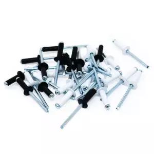 리벳못 리베트 까만 알루미늄 블라인드 리벳 50개 금속 백색 48 X 16mm 팝