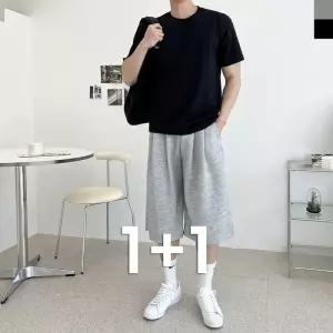 [179st]1 1  ACC SS1001M 남자 버뮤다 7부 와이드 트레이닝 반바지