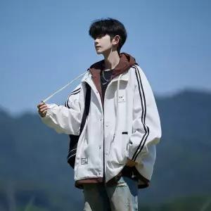 남성투피스 후드 점퍼 봄가을 트렌드 코듀로이 재킷 캐주얼 야구 N66Z3E 모두2