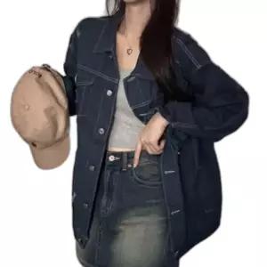 찢청 여성 여자 봄 간절기 빈티지 캐주얼 진청 연 청 데님 자켓 외투 아우터 1P