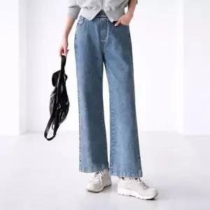 [라일리여성의류] Rly 여성 청바지 옆절개 팬츠 허리밴딩 여유핏 체형커