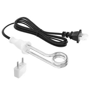 침지 온수기 300W 120/240V 휴대용 요소 인스턴트 컵 머그 히터 핏 캠핑 여행용 커피/차/수프 전기