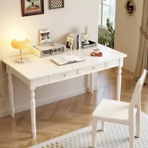 엔틱책상 원목 서재 고무나무 클래식책상 클래식