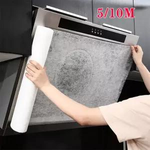 5/10M 일회용 후드 오일 필터 종이 부직포 쿠커 배기 팬 주방 기름 방지 코튼