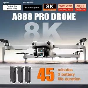 드론 샤오미 A888 프로 4K 프로페셔널 ESC 듀얼 카메라 위치 추적 3면 장애물 회피 쿼드콥터
