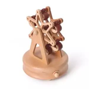 뮤직박스 태엽 대관람차 나무 원목오르골 움직이는