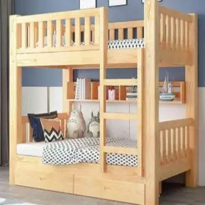 이층 침대 2층 슈퍼싱글 원목 프레임 매트리스 포함 벙커베드