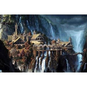 반지의 제왕 어른을 위한 1000조각 퍼즐 - 폭포 마을 아트워크 직쏘 패밀리 게임