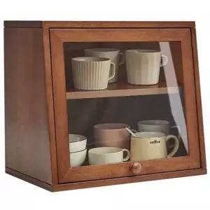 원목 찬장 레트로 카페장 주방 엔틱 그릇장 홈카페 쇼케이스