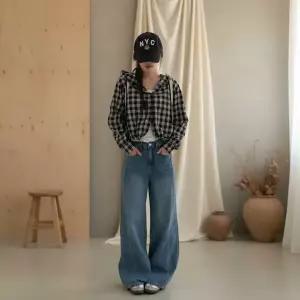 여성 빅사이즈 SS 격자 재킷 후디 탱크 데일리