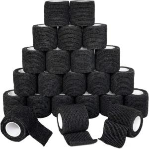 24롤 셀프 접착 붕대 랩 수의사 2인치 관리 드레싱용 반려견 탄력 있는 스틱 응집 다리 손목 테이프 발목