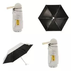 ( )UV차단 5단 양산겸 우산 화이트 수동양산 산책