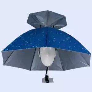 ( )우산모자 2단 대 블루 햇빛가리개 햇빛차단모자 농부모자 헬멧우산