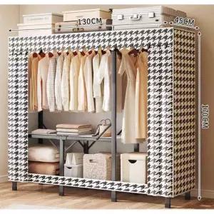 비키니옷장 커튼형 접이식 옷장 간이 행거 장 옷걸이