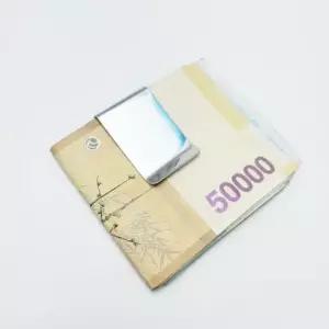 별별 [2+1] 유광 메탈 머니클립 실버 슬림 남성 여성 고급스러운