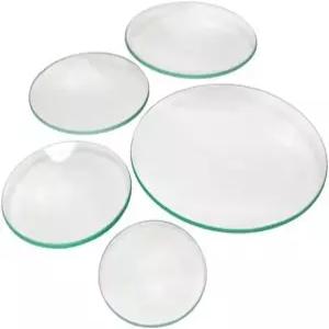 곡면 디자인의 실험실 유리 시계 안경 10팩 - 투명하고 두꺼운 비커 커버 및 증발 접시 45mm