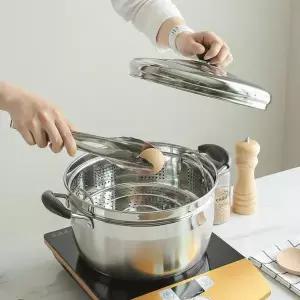 튤립 스텐 304 인덕션 찜솥 20cm 22cm 26cm 다용도 만능 냄비 찜곰솥냄비