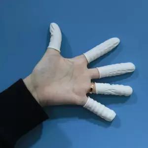 100개입 라텍스 골무 실험 검지 미끄럼방지 핑거 엄지 커버 손가락 장갑 보호