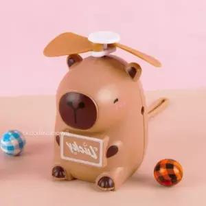 ( )캐릭터 미니 선풍기 카피바라 USB 탁상용 휴대용 저소음