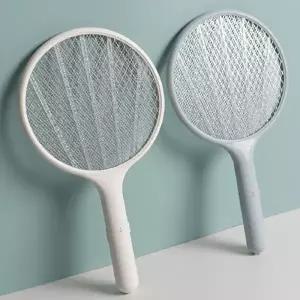 가볍고 강력한 전기 모기채 180g3중망감전방지 그레이화이트