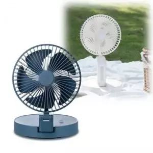 (옵션 블루)캠핑 선풍기 폴딩 탁상 스탠드 회전형 야외