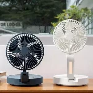 (선택 블루)3단 조절 자동 회전 탁상형 휴대용 폴딩 가능 선풍기 미니 직장인 여름 미니써 큘레