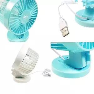 (색상 혼합)1오천 탁상용 미니 더블팬 USB 선풍기 1세트 6개입