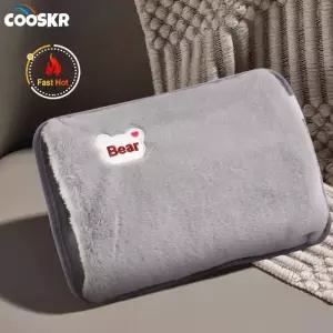 휴대용손난로 핫팩 핸드워머 전기 온수팩 플러시 휴대용 가열 장갑 겨울용 220V EU 콘센트