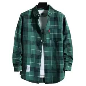PA 남자 체크 셔츠 봄 레이어드 셔츠 커플룩