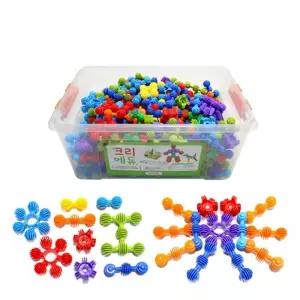 어린이집 눈송이블록 조립 끼우기놀이 쌓기블럭