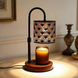 타이머와 디머가 있는 캔들 워머 높이 조절 가능한 멜터 전기 왁스 빈티지 홈 데코 여성 엄마를 위한 선물