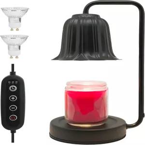 엘렉사 캔들 워머 타이머 및 디머가 장착된 전기 램프 상단 아래로 조절 가능한 높이 랜턴 병 녹이기용
