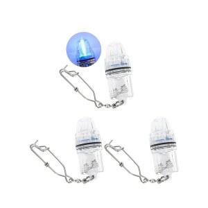 블루윙 3pcs 낚시 딥 드롭 라이트와 스테인리스 스틸 롱 라인 클립 2000피트 수중 물고기 유인 램프, 황새치, 참치, 그루퍼, 4.3인치