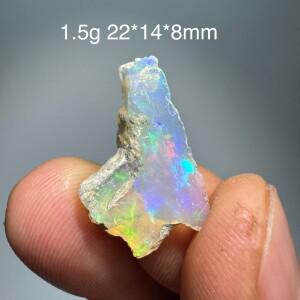 100% 천연 희귀 컬러풀 에티오피아 오팔 (물 필요 없음) 보석 광물 표본(조명 작은 균열이 있는 PP