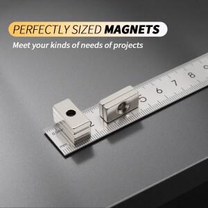 20X10X4-4MM 구멍이 있는 블록 자석 사무실 화이트보드용 냉장고 적합한 도구 가정 및 직장용 등